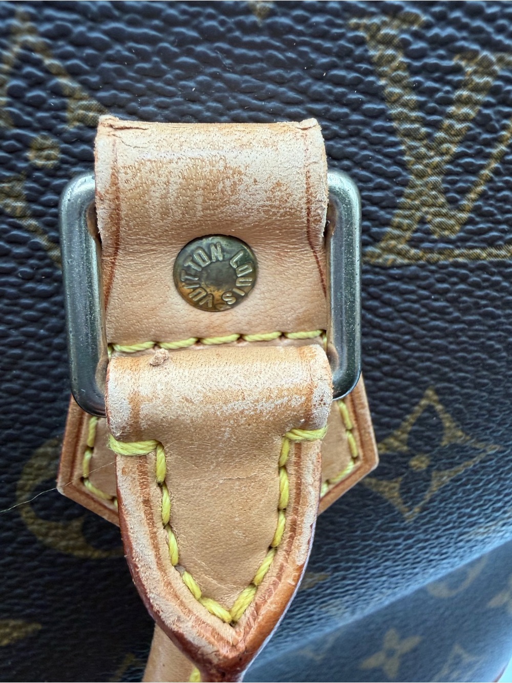 Louis Vuitton Alma PM Monogram Canvas Handbag Brown Leather BA0988 Authentic - Picture 14 of 16